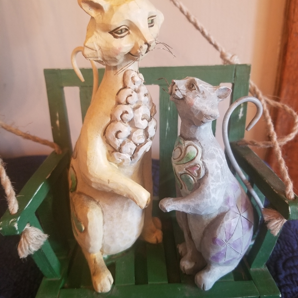 *RARE* Jim shore hanging cat statue.feline friends